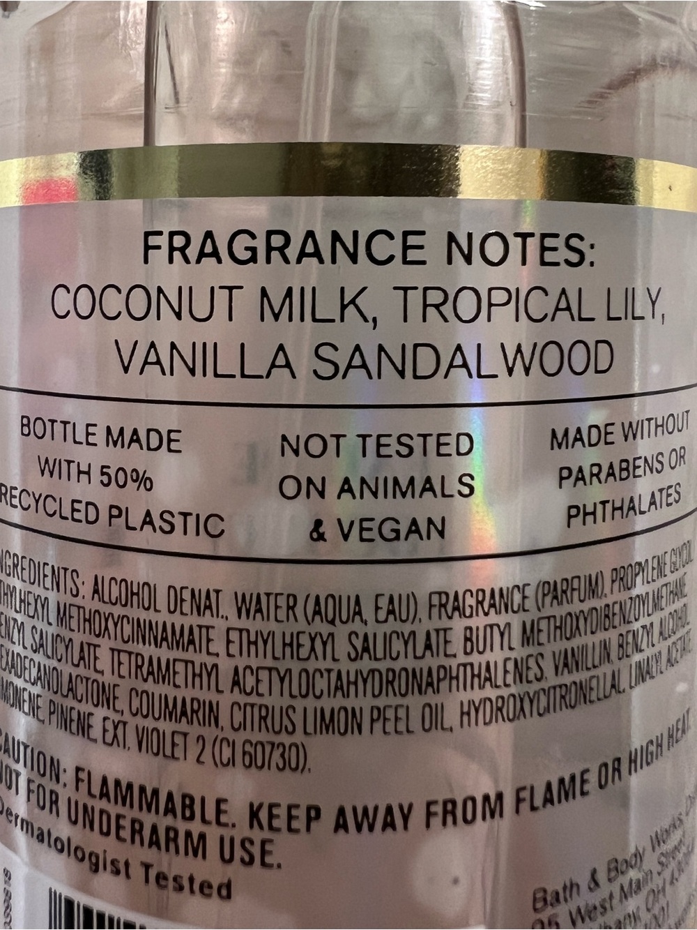 ☀️2/$27 Bath & Body Works "Eau de Coconut" 8 Fl. Oz. Fine Fragrance Mist - Picture 3 of 4